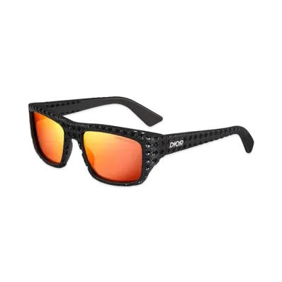 Dior Dior3D S1I Mirrored Rectangular Sunglasses "Orange"