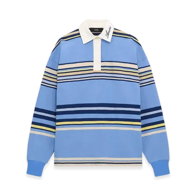 AMIRI Long Sleeve Polos "Blue"