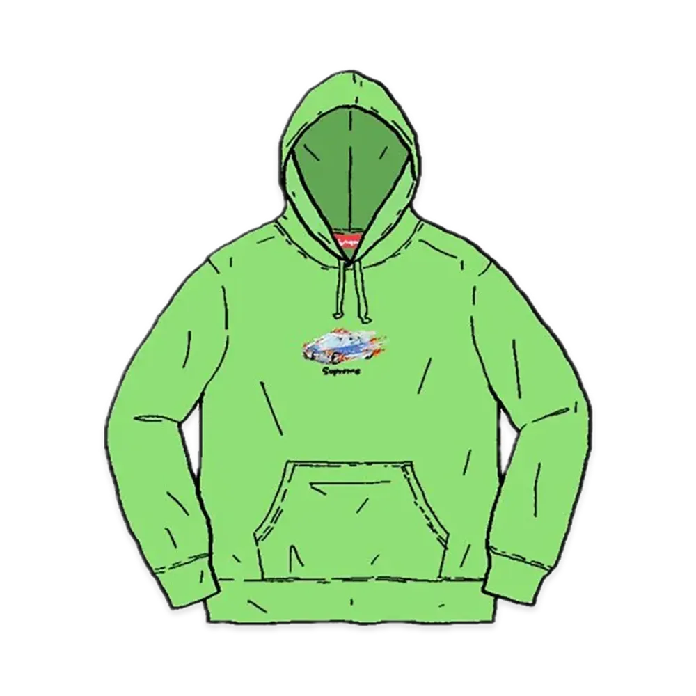 Supreme Cop Car Hooded Sweatshirt "Light Green"
