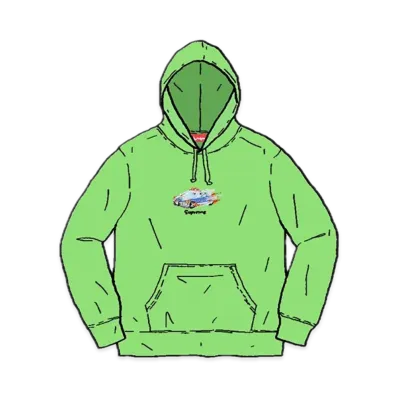Supreme Cop Car Hooded Sweatshirt "Light Green"