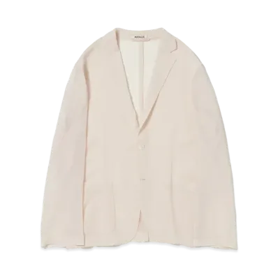AURALEE Wool Recycle Polyester Leno Sheer Jacket "Ivory"