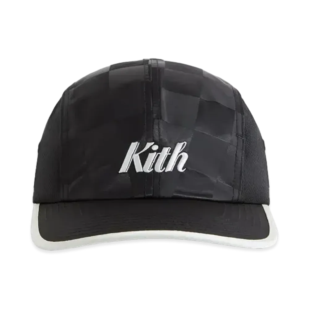Kith Checkered Satin Griffey Camper Hat "Black"