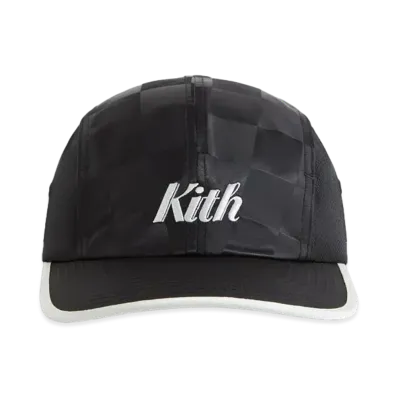 Kith Checkered Satin Griffey Camper Hat "Black"