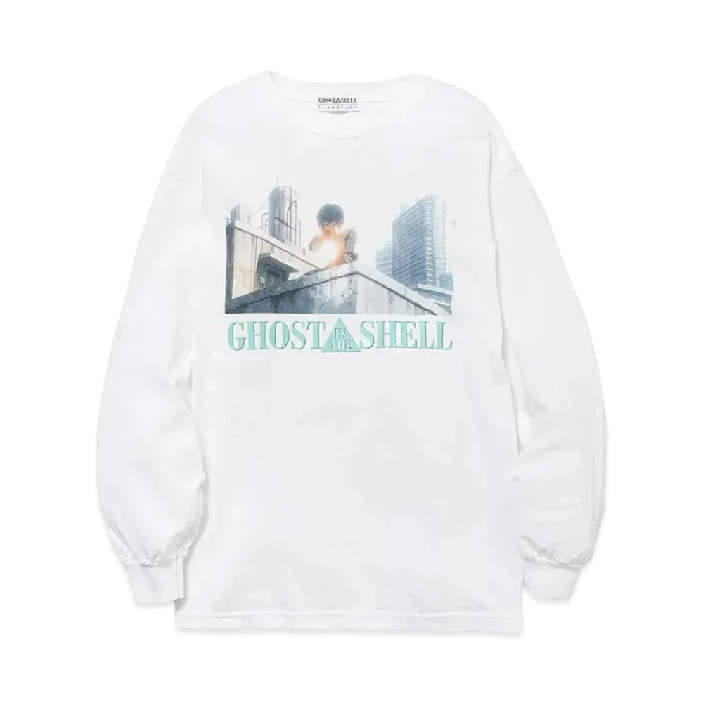 GHOST IN THE SHELL/攻殻機動隊 x F-LAGSTUF-F "KUSANAGI"LS TEE3 "WHITE"