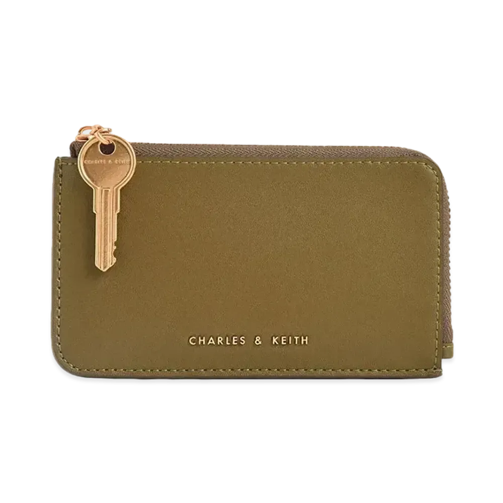 CHARLES & KEITH Zip Around Mini Wallet "Olive"