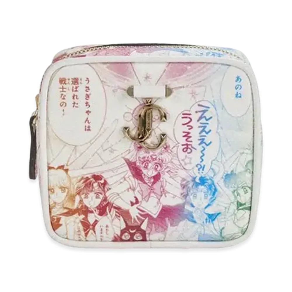 Jimmy Choo x Pretty Guardian Sailor Moon Sailor Guardians Rainbow Wrist Bag Manga Printed PU Leather "Rainbow"