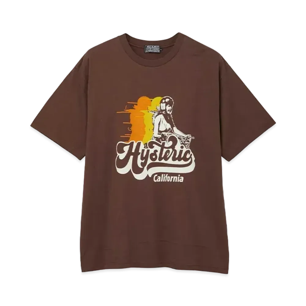 HYSTERIC GLAMOUR California 70 T-Shirt "Brown"