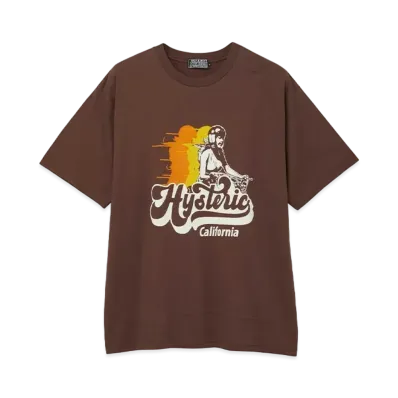 HYSTERIC GLAMOUR California 70 T-Shirt "Brown"