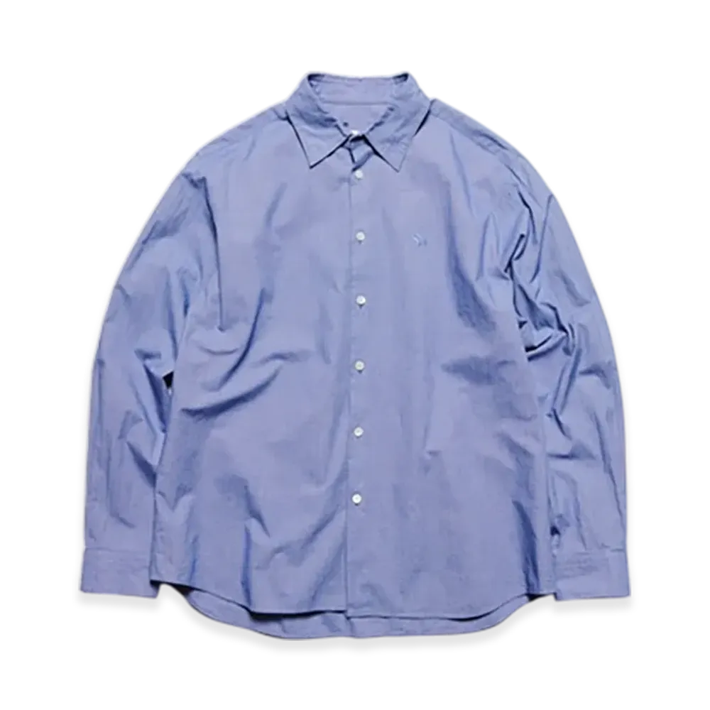 SOPHNET. Voile Washer Regular-Fit Shirt "Navy"
