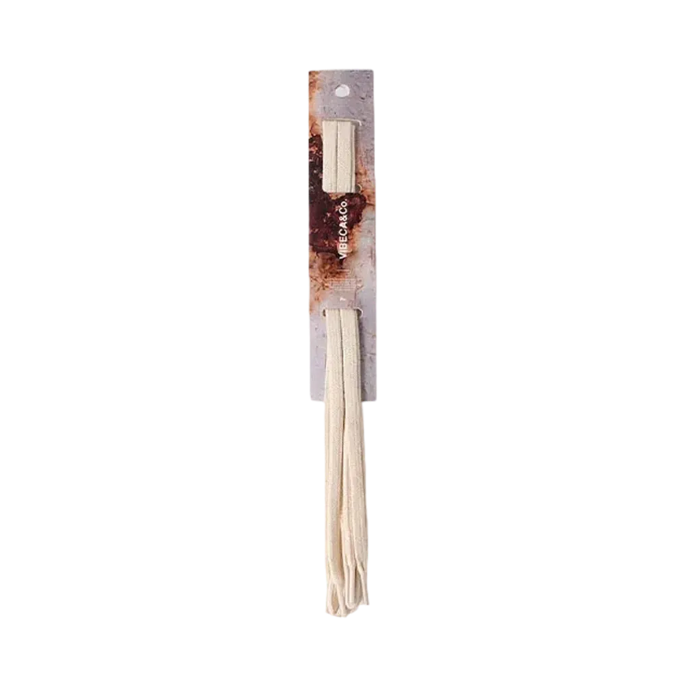 VIBECA&Co. x KicksWrap Classic Cotton Shoelaces "Golden Straw"