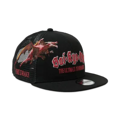 NEW ERA x Saikyo-Oh Zukan Kids Youth 9Fifty Trucker Fire Dragon "Black"
