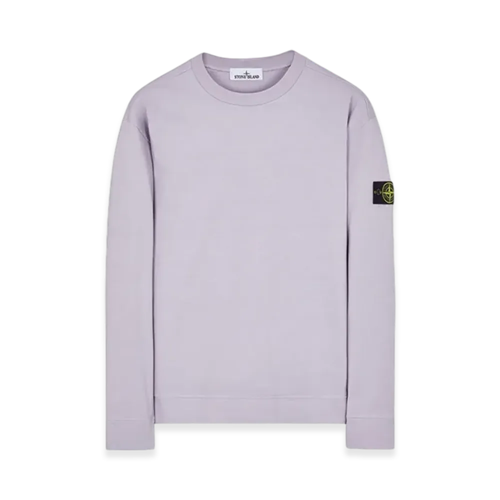 Stone Island 63750 Heavy Cotton Fleece Crewneck Sweatshirt - 23FW "Lavender"