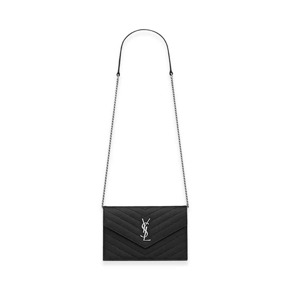 Saint Laurent Women's Mini ‘Envelope’ Crossbody Bag "Black"
