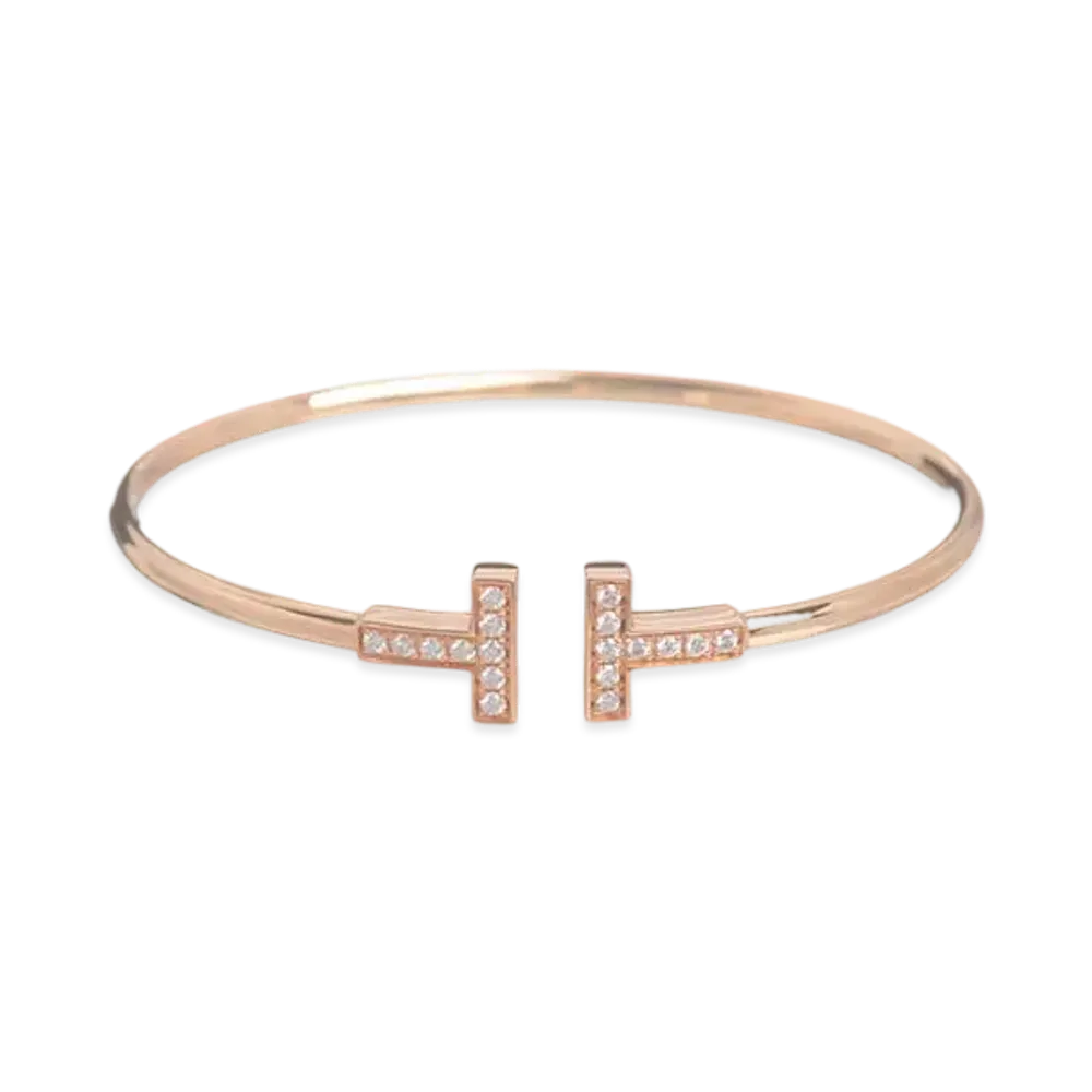 Tiffany & Co. T Wire Bracelet "Rose Gold"