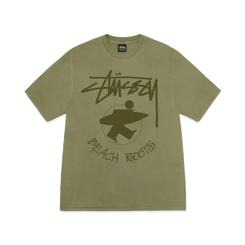 Stussy Beach Roots Tee Pigment Dyed "Olive"