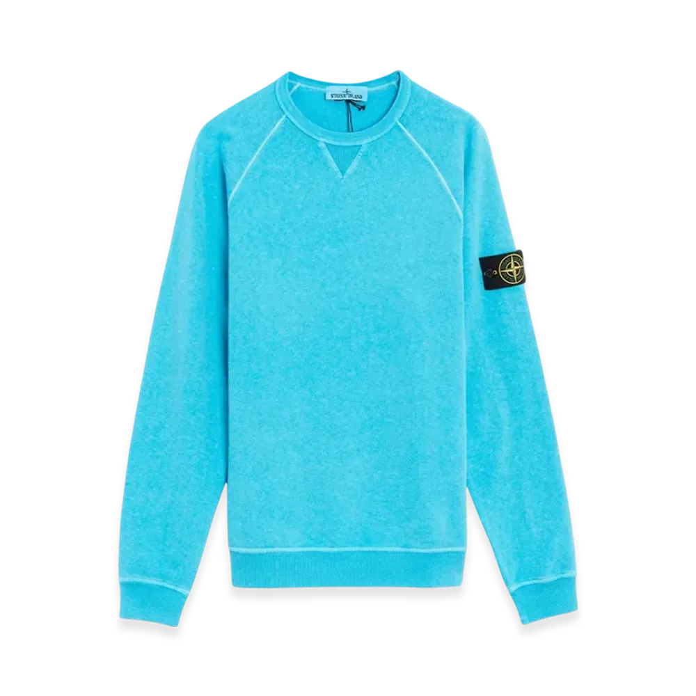 Stone Island 66360 Old Treatment Crewneck Sweatshirt - 23SS "Turquoise"