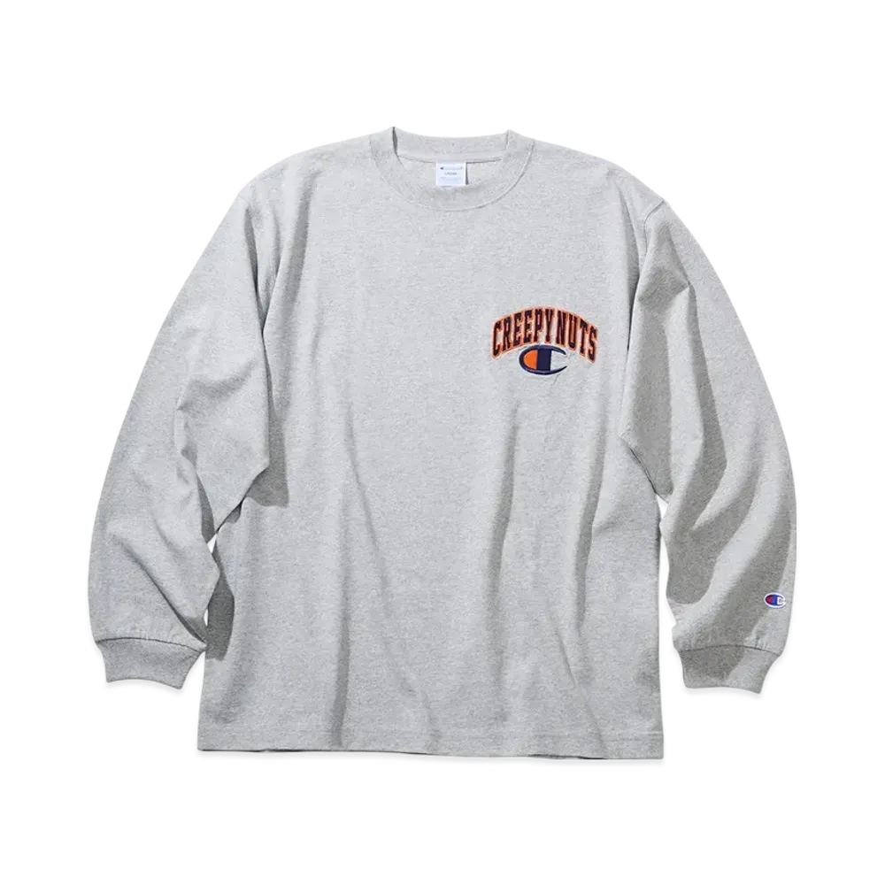 Champion x Creepy Nuts Long Sleeve T-Shirt "Oxford Gray"