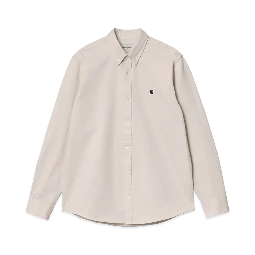 Carhartt WIP L/S Madison Shirt "Moonbeam/Black"