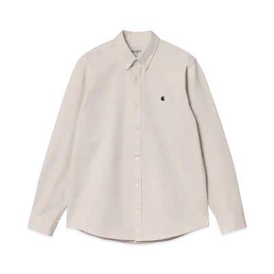Carhartt WIP L/S Madison Shirt "Moonbeam/Black"