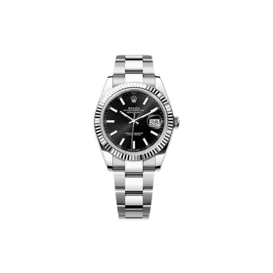 ROLEX Datejust 41 Oystersteel & White Gold "Black"