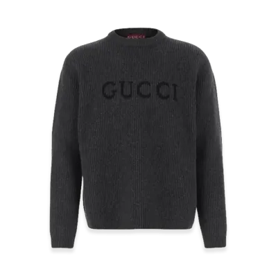 GUCCI Wool Blend Sweater "Black/Charcoal"