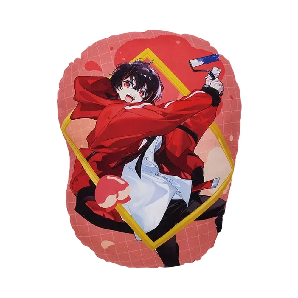 BANDAI "Ichiban Kuji" -Colorful Peach Powerful Art- D Prize Yuankun Art Cushion