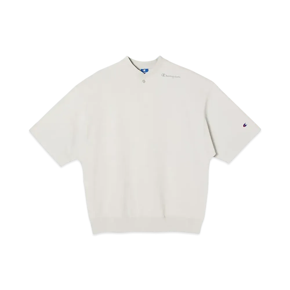 Champion x N.HOOLYWOOD Short Sleeve Henley T-Shirt "Light Gray"