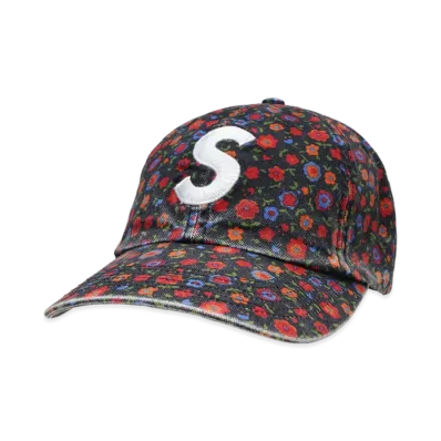 Supreme Washed Canvas S Logo 6-Panel "Floral"