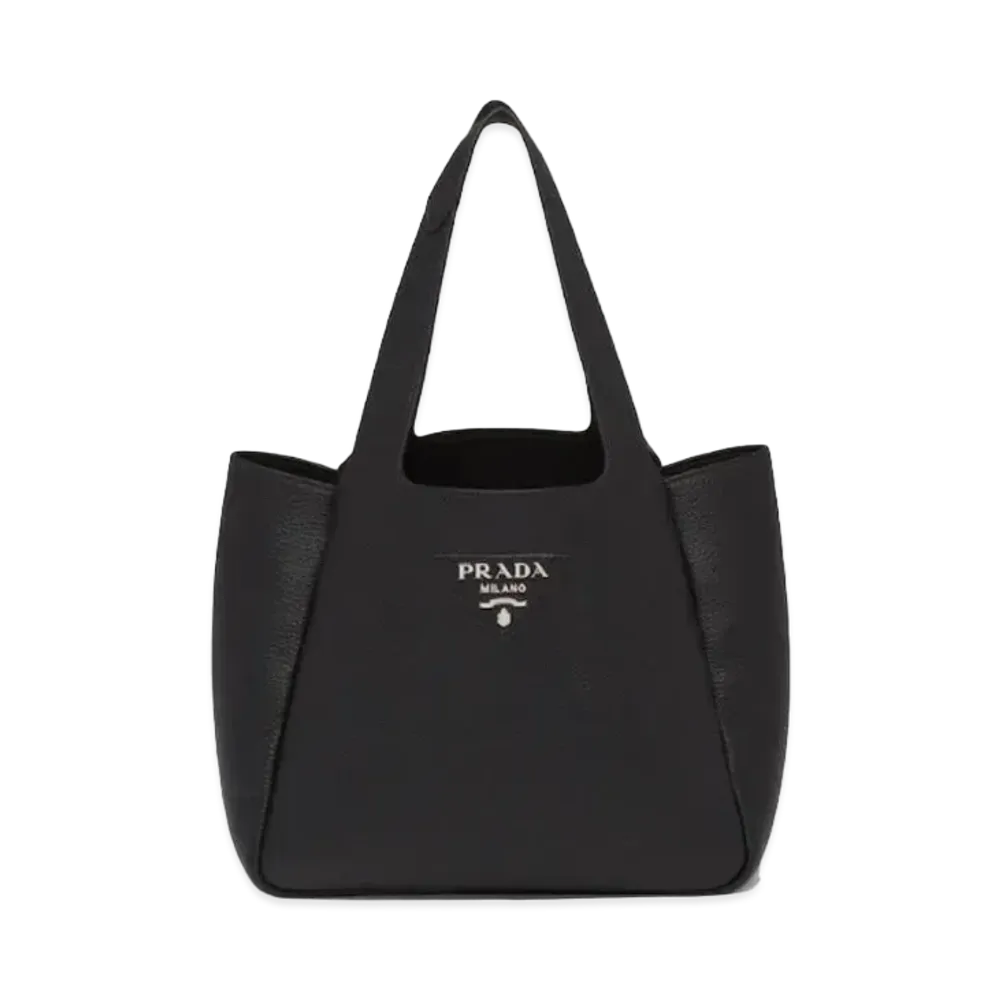 PRADA Dynamique Leather Tote Bag "Black"
