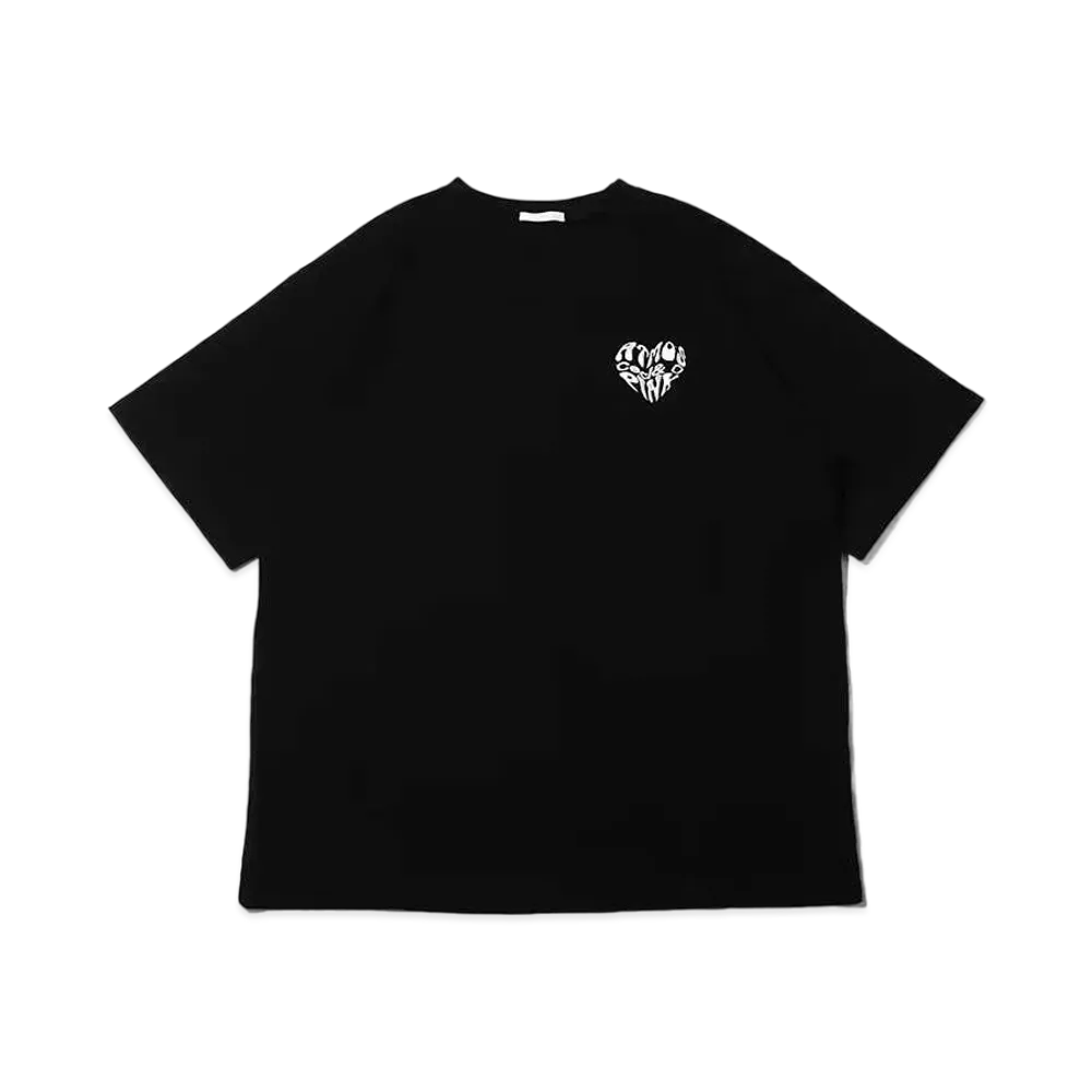 atmos pink Heart Logo Embroidery Big T "Black"