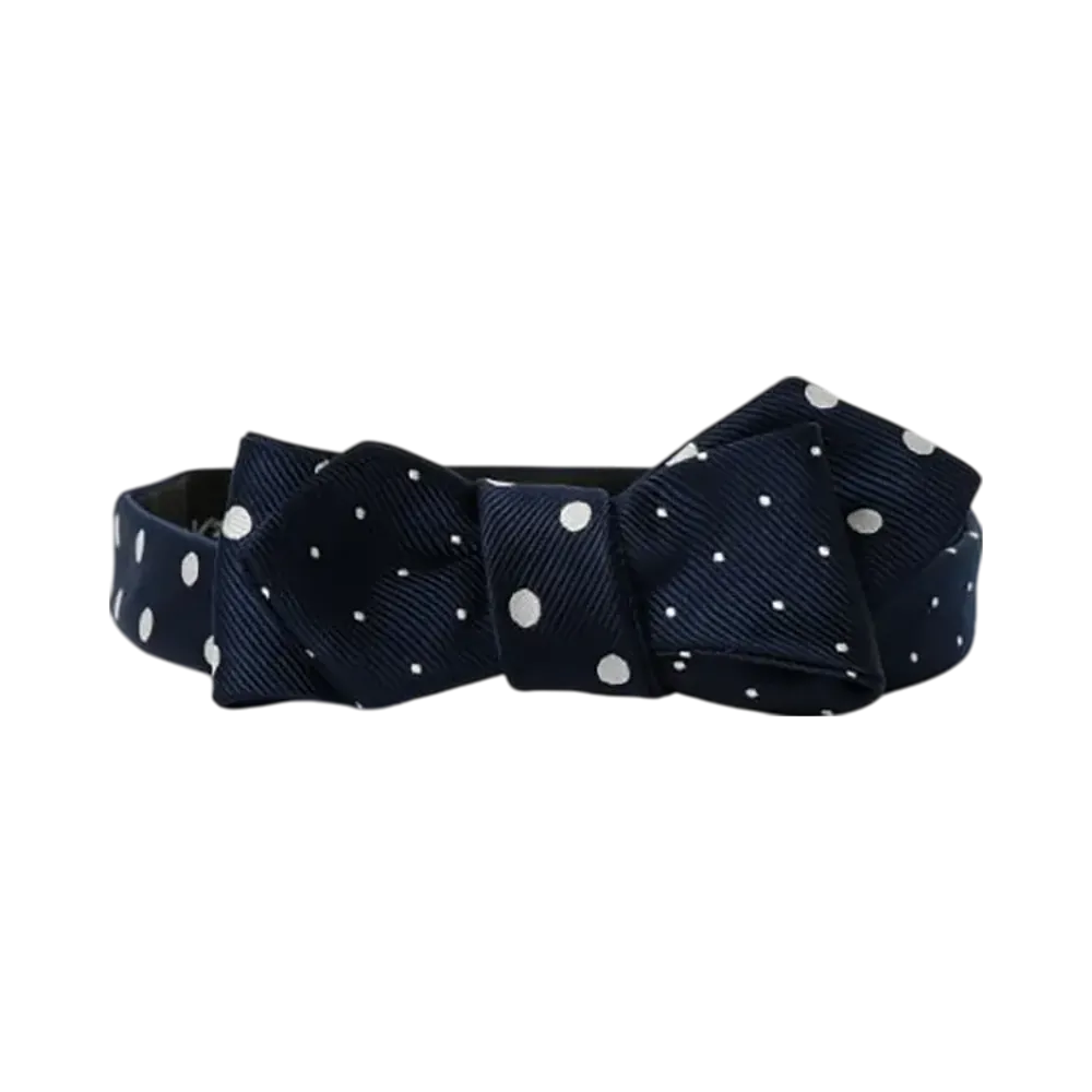 BEAMS Silk Bow Tie Dot "Navy"