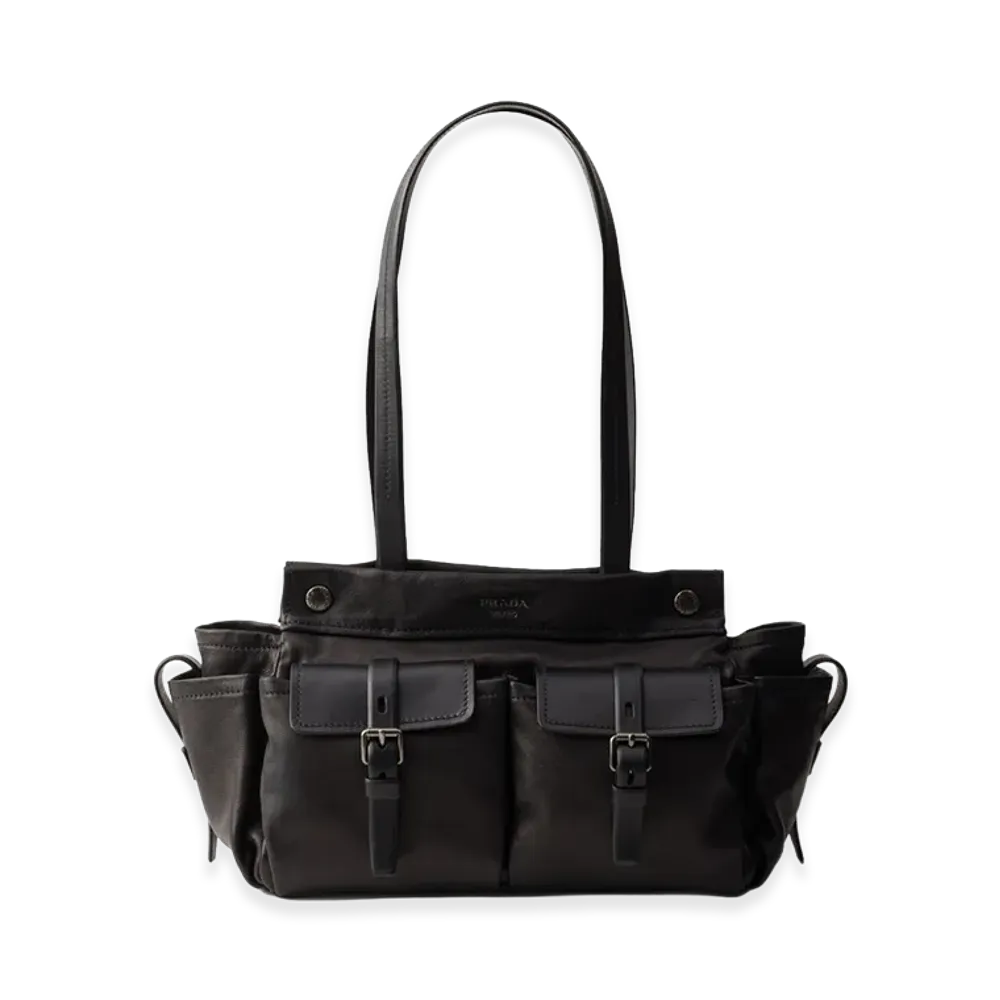 PRADA Women's Leather Medium PRADA Women's Route Shopping Bag "Black"