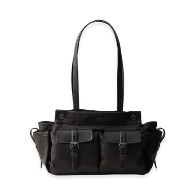 PRADA Women's Leather Medium PRADA Women's Route Shopping Bag "Black"