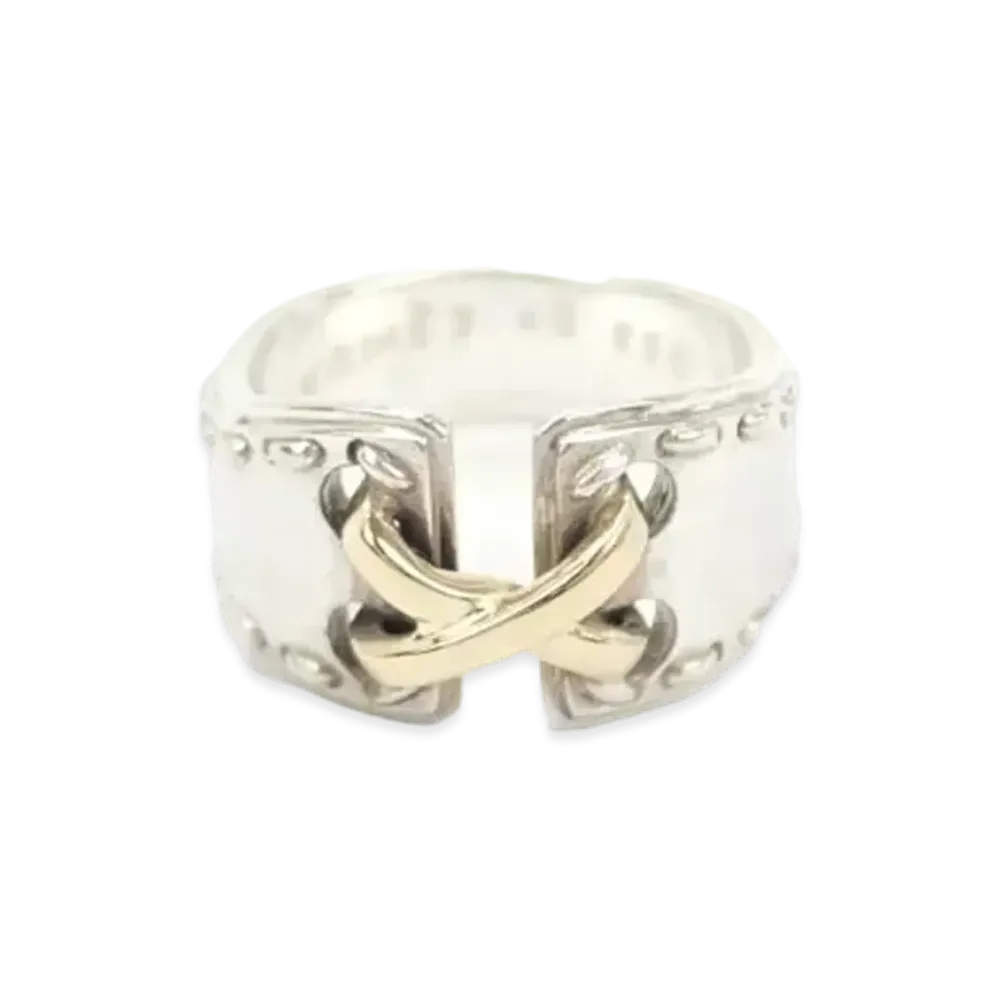 Hermes Mexico Ring "Silver/Yellow Gold"
