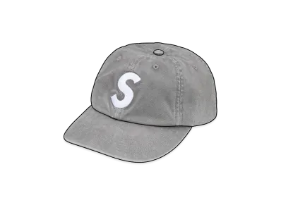 Supreme Washed Canvas S Logo 6-Panel "Grey"