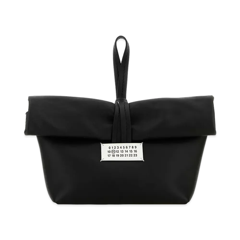 Maison Margiela Leather Paper Bag Clutch "Black"