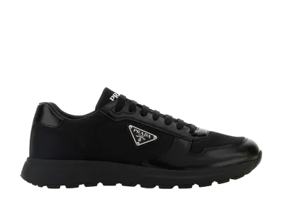 PRADA Prax 01 Re-Nylon And Brushed Leather Sneakers "Black"