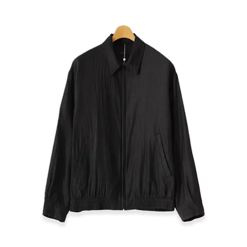 COMOLI Wool Silk Swing Top Jacket "Charcoal"