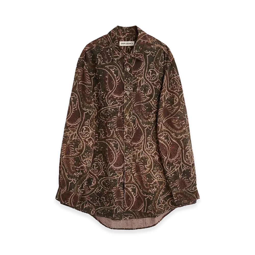 OUR LEGACY Vast Shirt "Overdyed Snake Paisley Print"