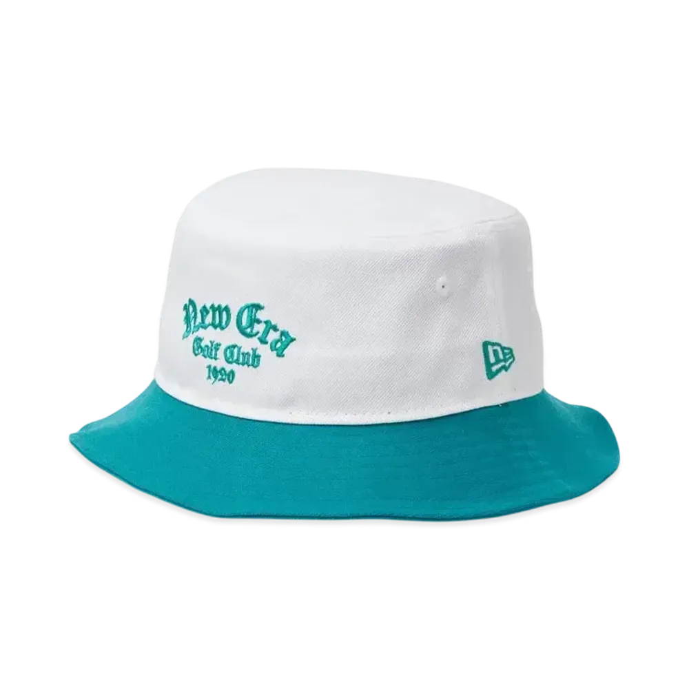 NEW ERA Golf Bucket 01 Old English "White/Green Forest"