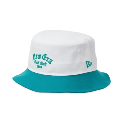 NEW ERA Golf Bucket 01 Old English "White/Green Forest"