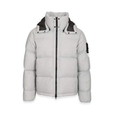 Stone Island Down Jacket in 66 Ripstop Nylon Cordura "Gray"