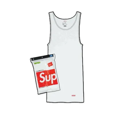 Supreme x Hanes Tank Tops (3 Pack) "White"