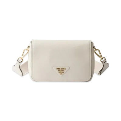PRADA Leather Shoulder Bag "White"