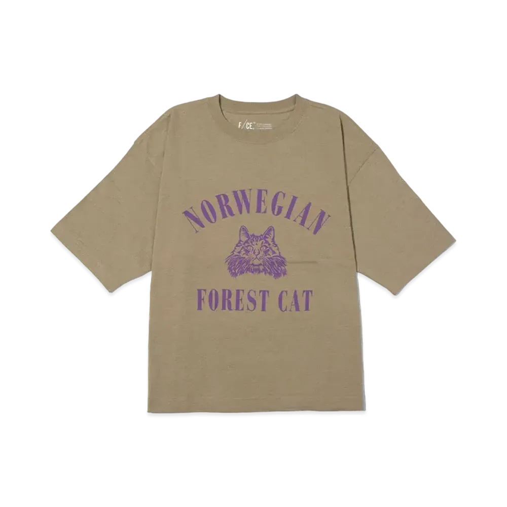 F/CE. Forest Cat Big Tee "Beige"