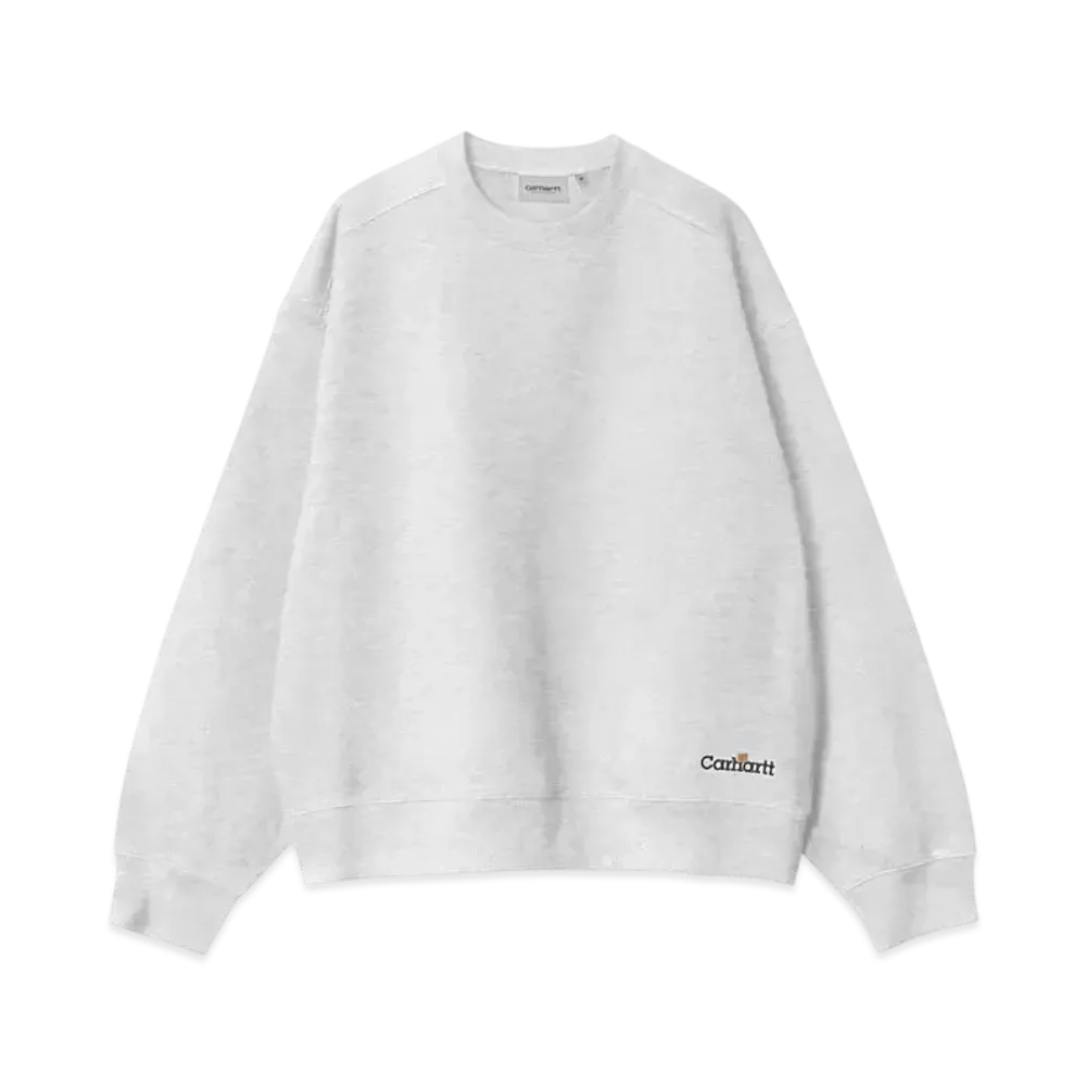 Carhartt WIP Label Script Sweat "Ash Heather"