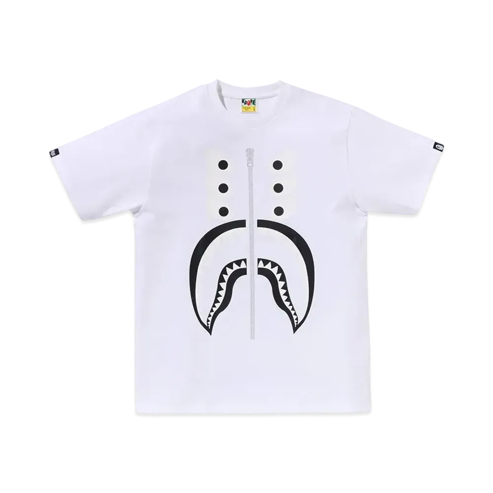 A BATHING APE x Bounty Hunter Mad Shark Tee "White"