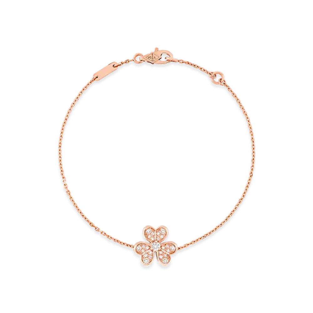 Van Cleef & Arpels Frivole bracelet mini model "18K Rose gold/Diamond"