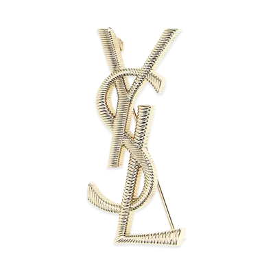 Saint Laurent Women's Cassandre Brooch "Gold"