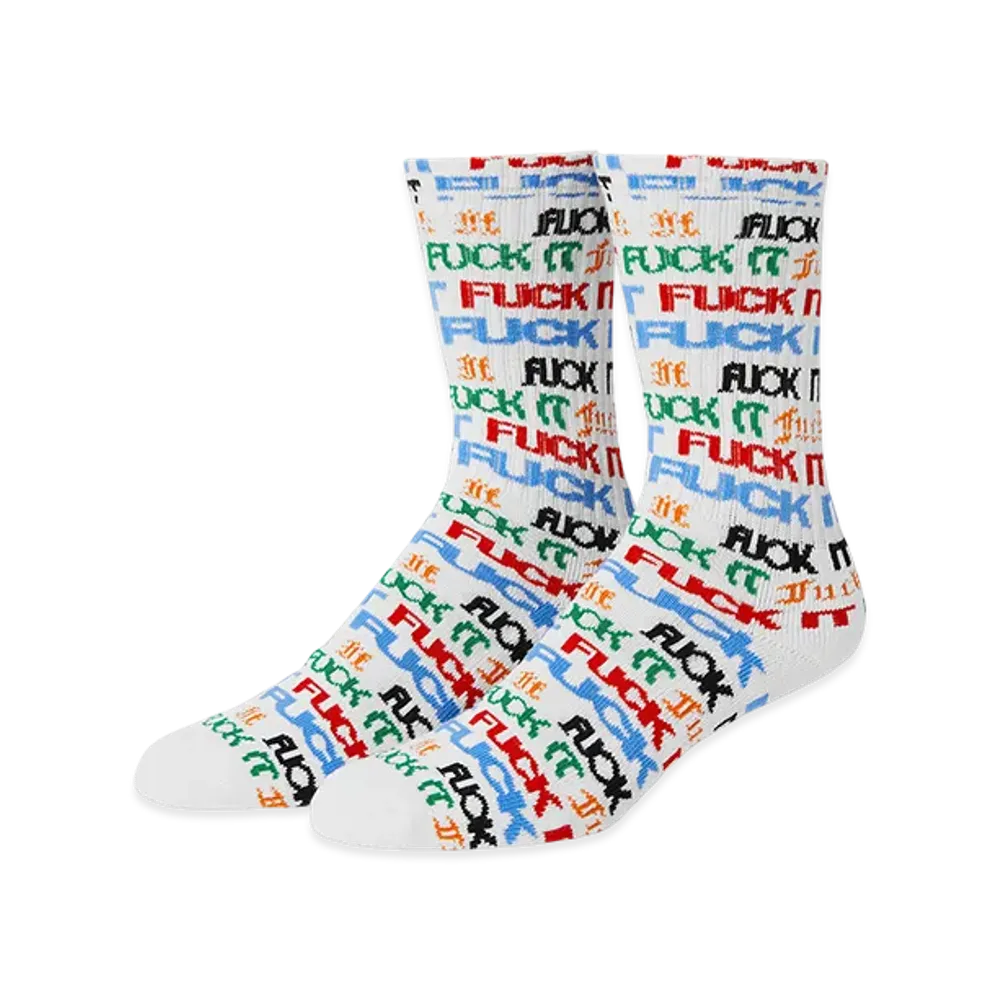 HUF Fuck It Flyer Socks "White"